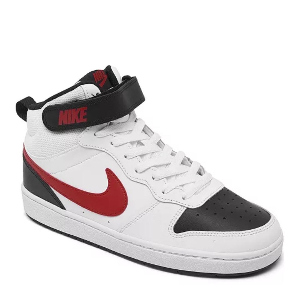 Nike High-Top Sneakers in White and Red